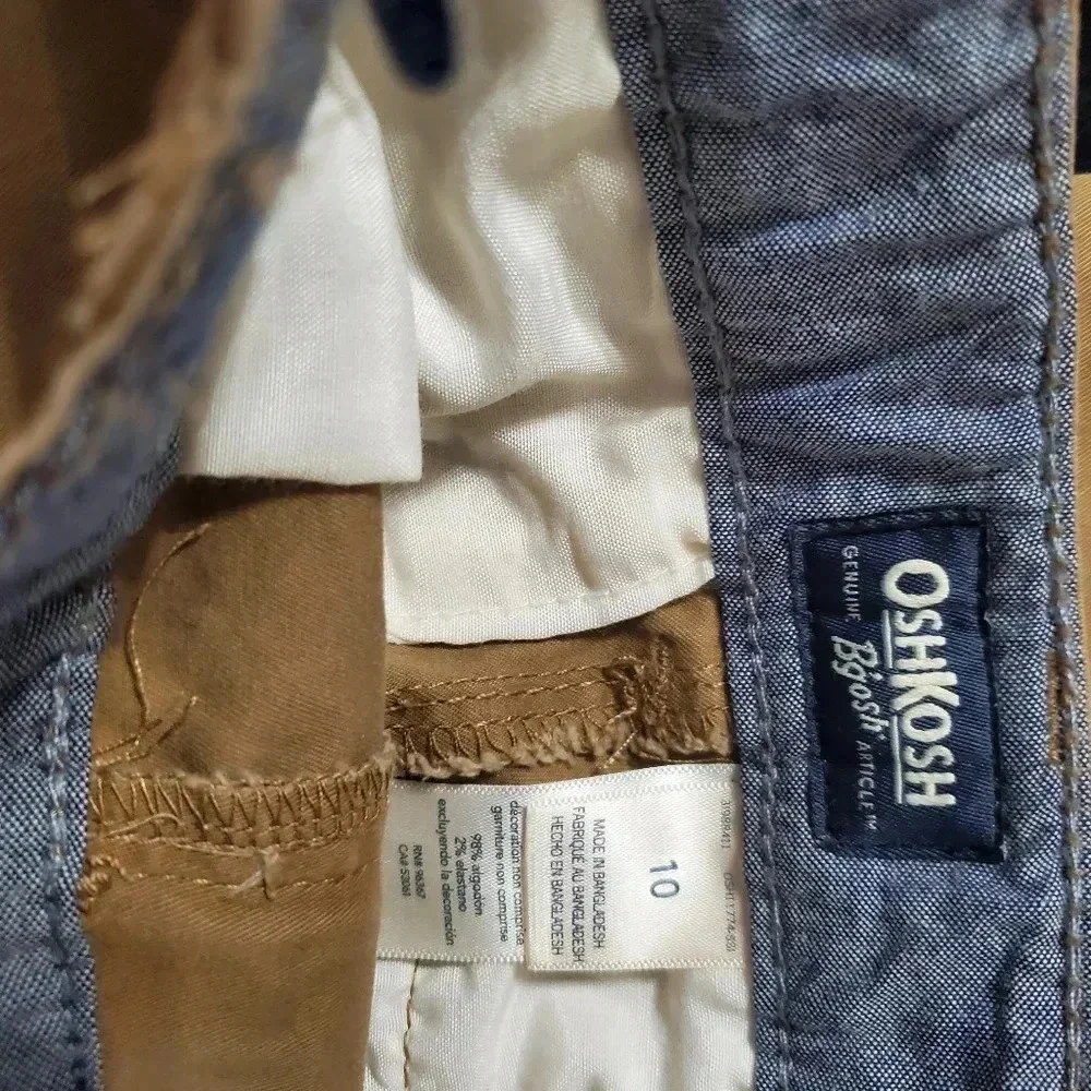 Khaki blue black 3 jean bundle Size 10 Boys Osh Kosh